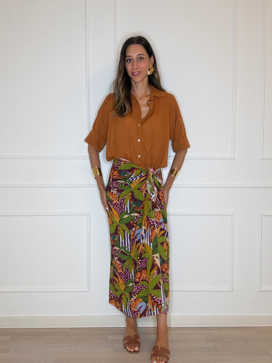 Camicia mussola arancione