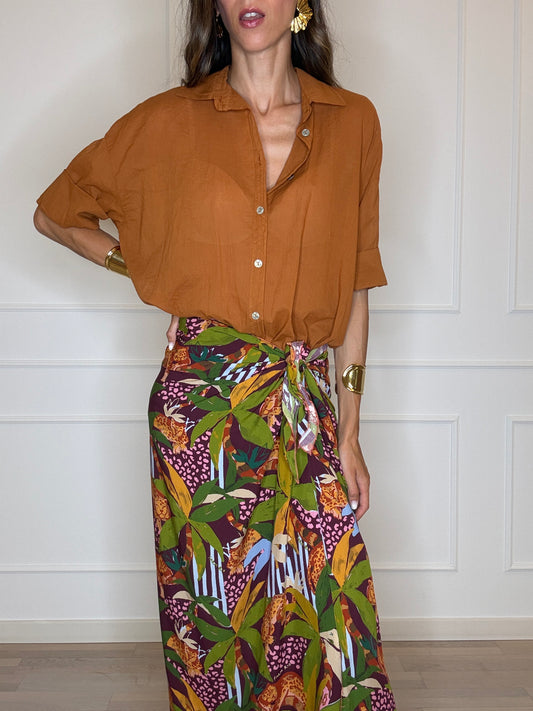 Camicia mussola arancione