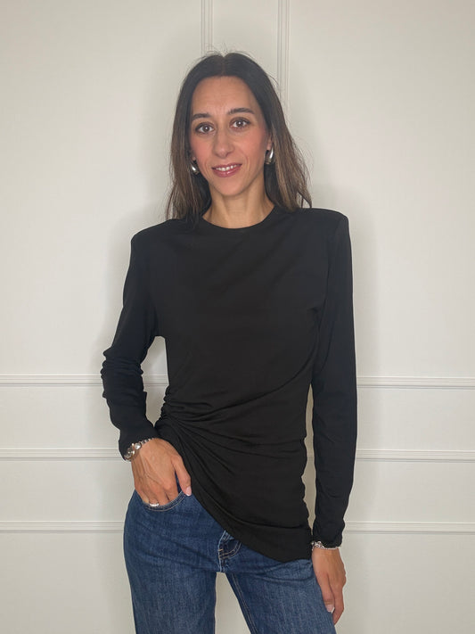 T-shirt asimmetrica spalline