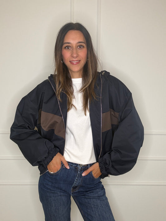 Bomber impermeabile bicolor