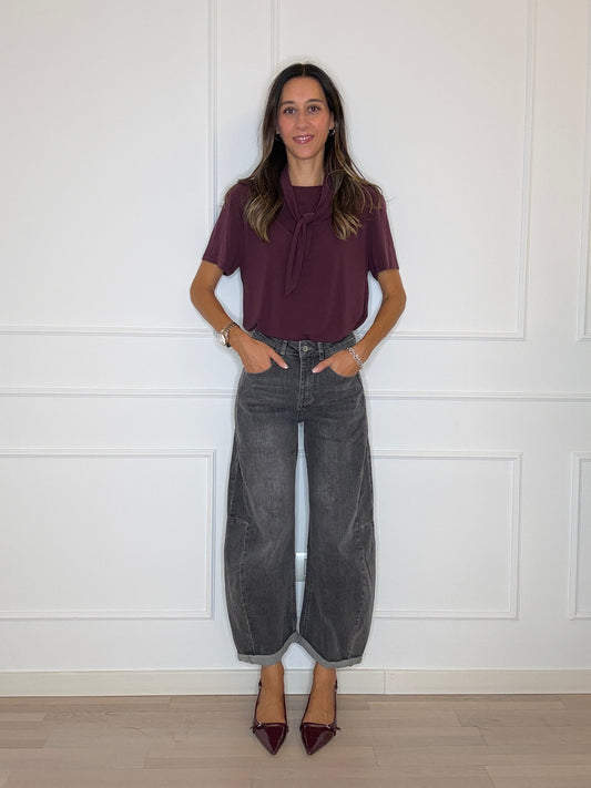 Denim grigio balloon