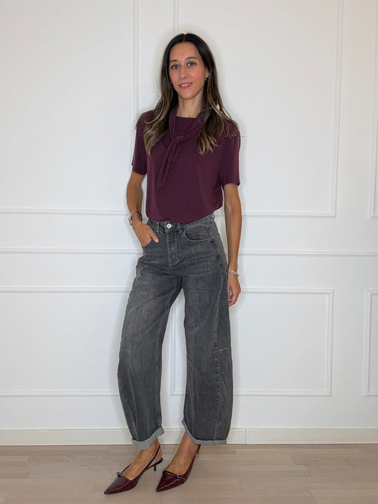 Denim grigio balloon