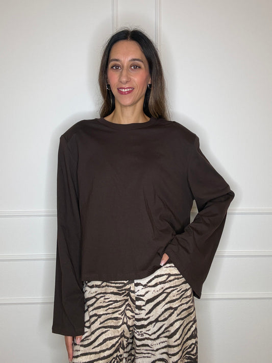 Maglia spallina manica ampia