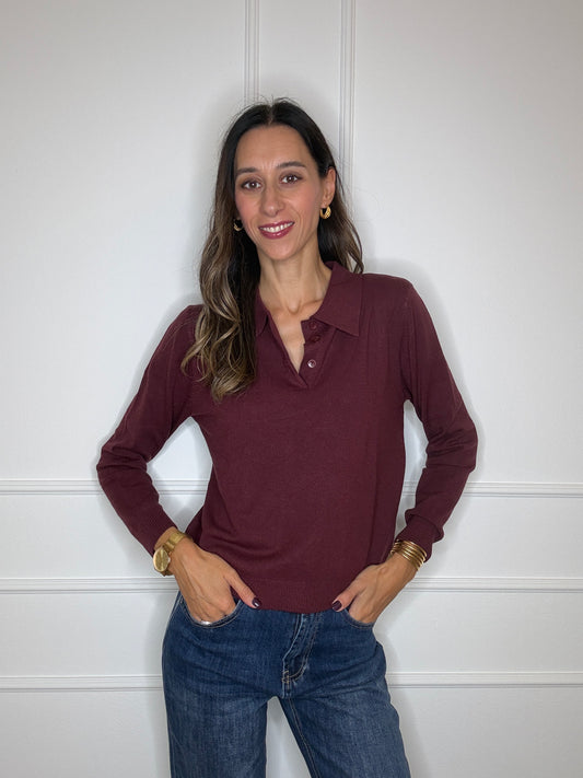 Polo in maglia di viscosa