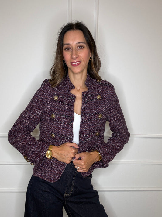Giacca napoleon tweed