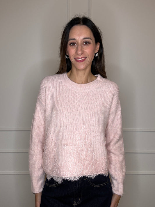 Pull fondo pizzo
