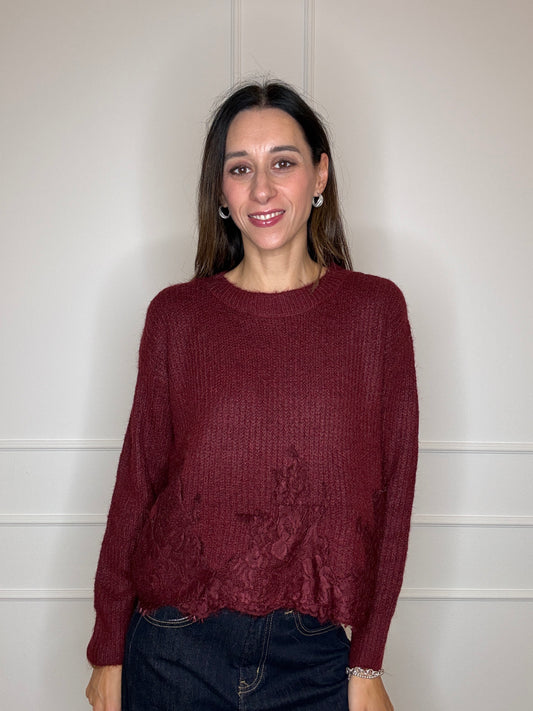 Pull fondo pizzo