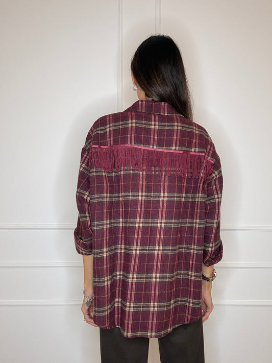 Camicia check con frange