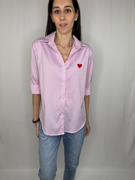 Camicia righe cuore