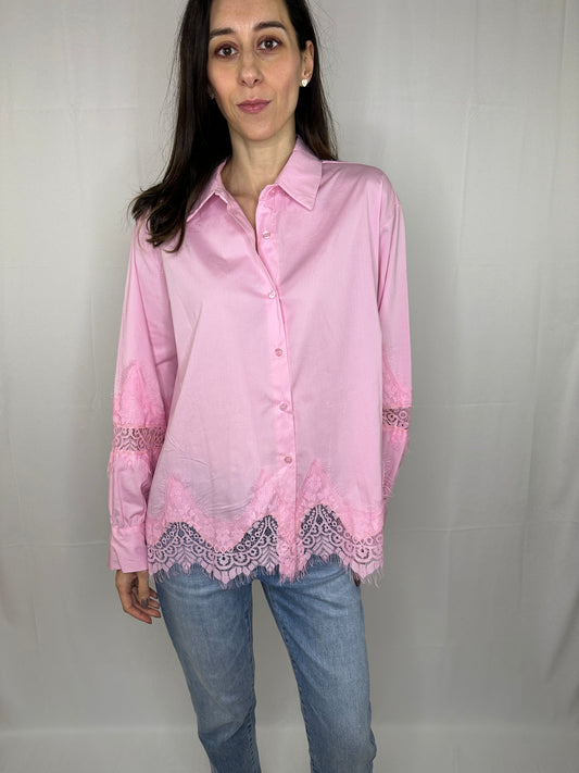 Camicia basic pizzo