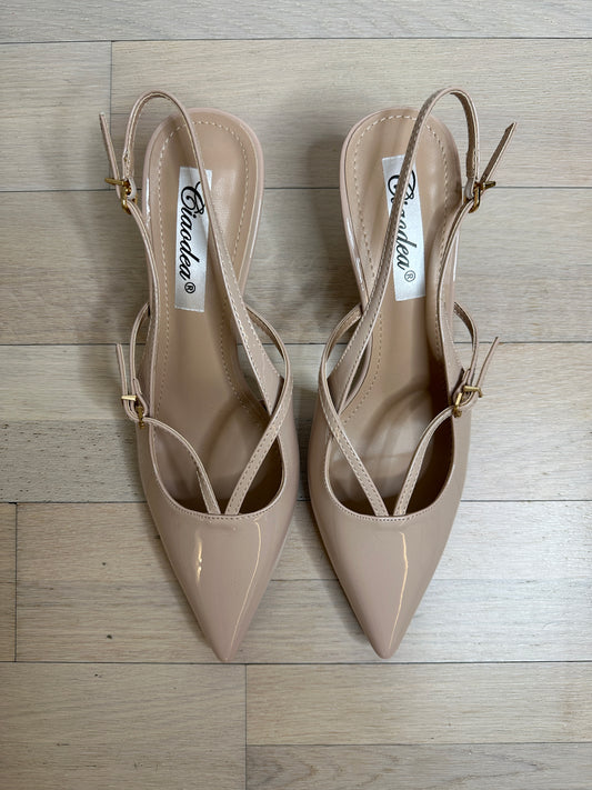 Slingback nude
