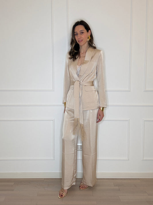 Completo satin con fusciacca