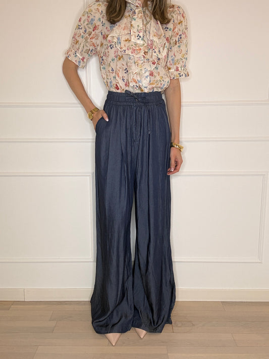 Pantapalazzo denim scuro