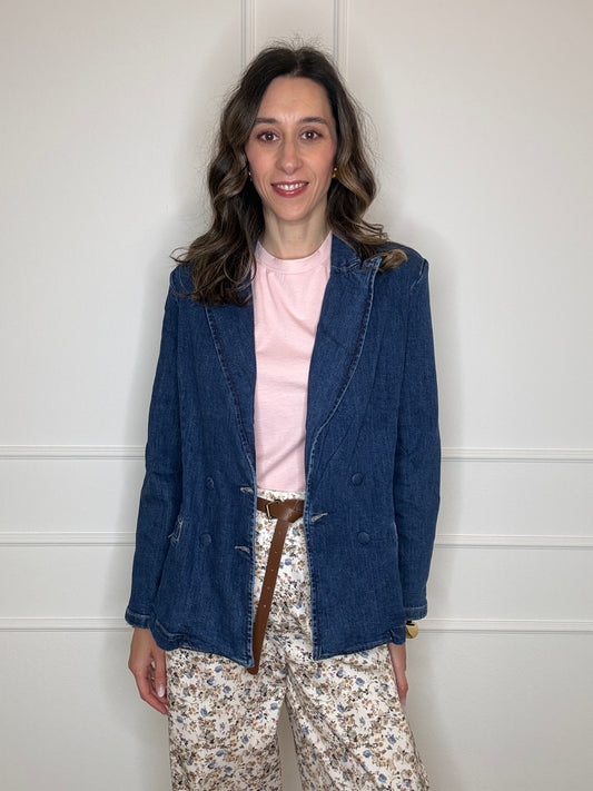 Blazer doppiopetto denim