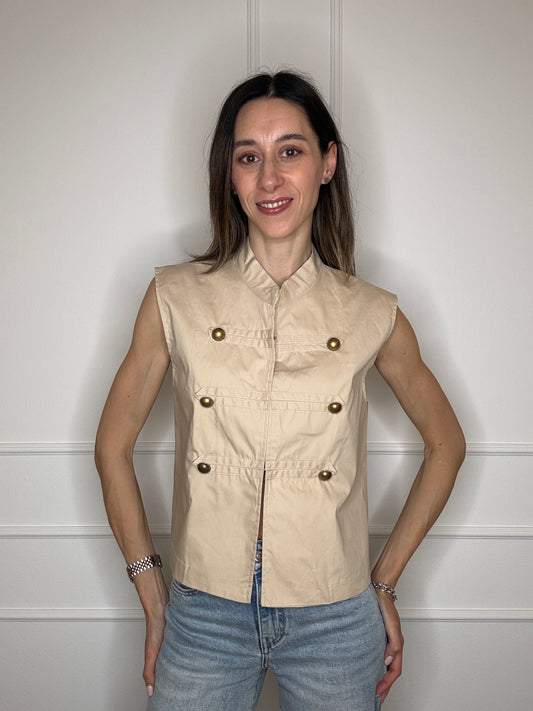 Gilet napoleon popeline