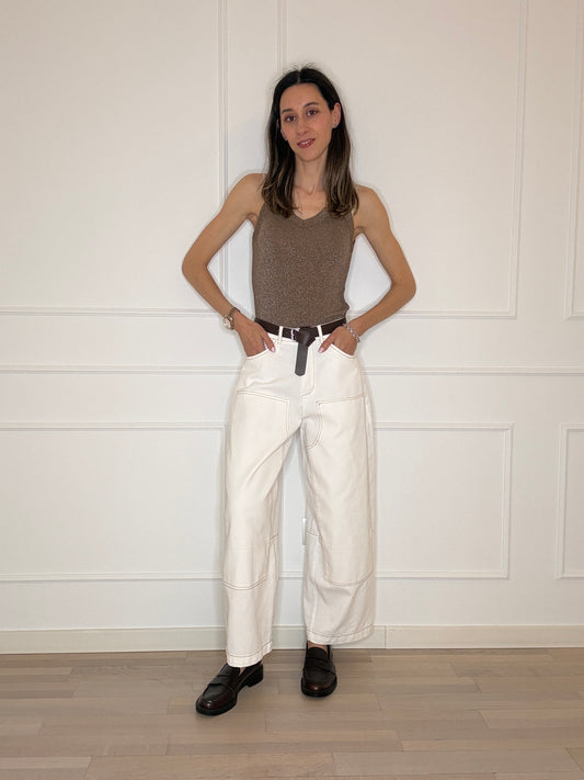 Jeans worker bianco Susy Mix