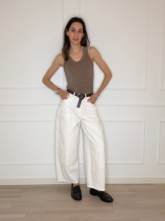 Jeans worker bianco Susy Mix