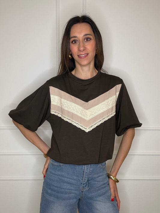 T-shirt bicolor a palloncino
