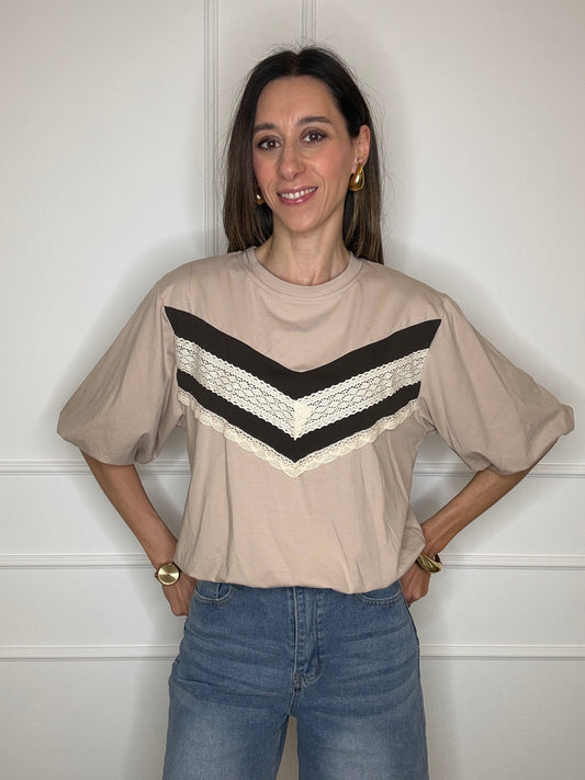 T-shirt bicolor a palloncino