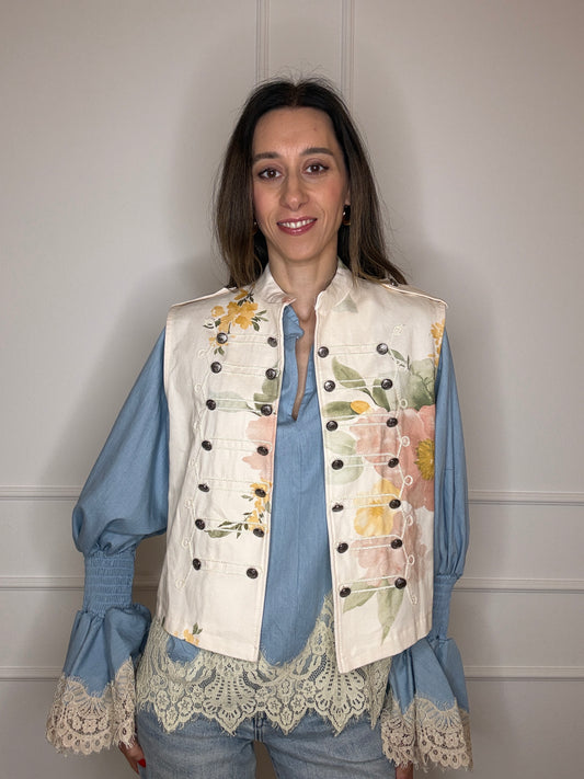 Gilet napoleon fiori
