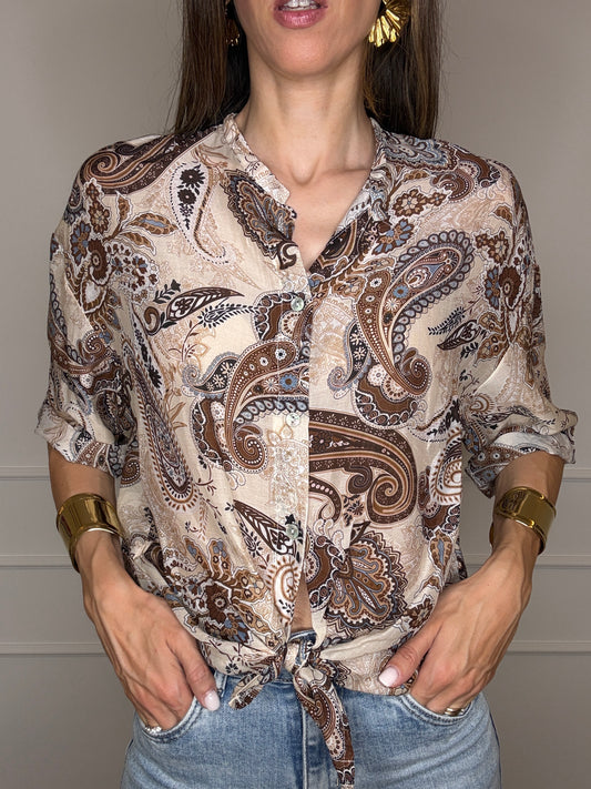 Camicia stampa cachemire
