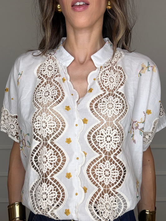 Blusa ricamata