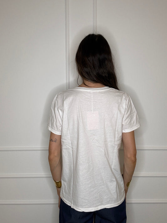 T-shirt palma micropaillettes