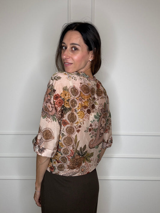 Camicia Sunset cotone e seta