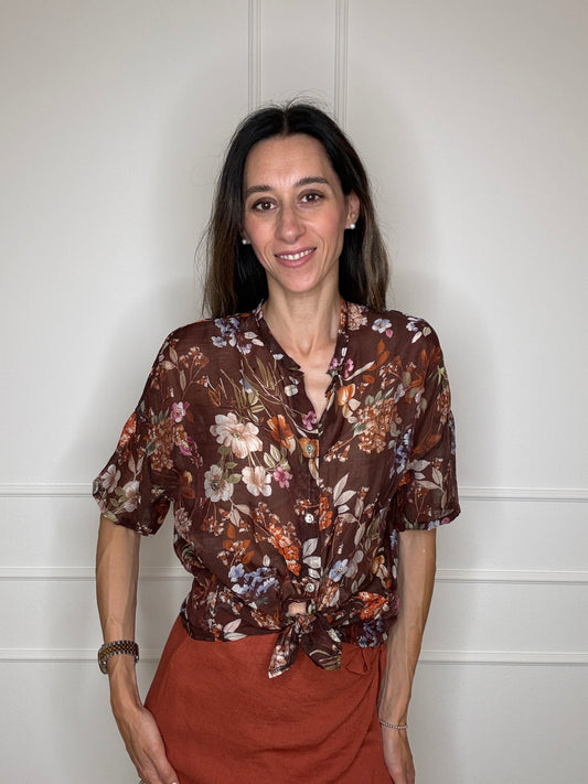 Camicia lyocell fiori