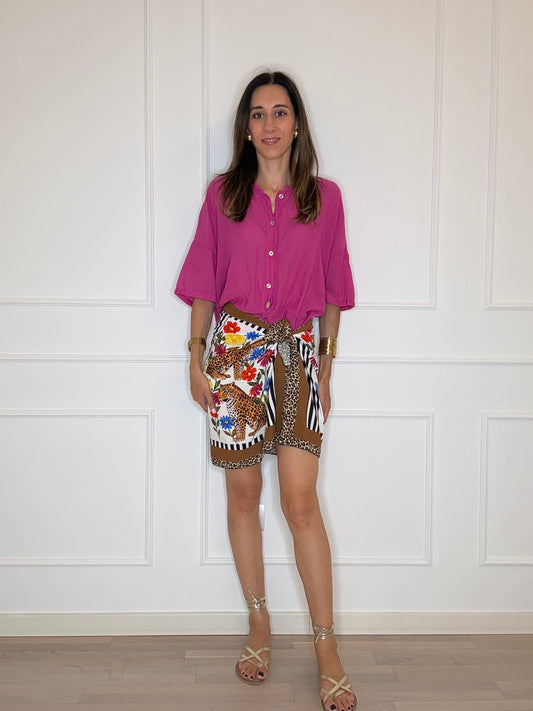 Camicia mussola fucsia